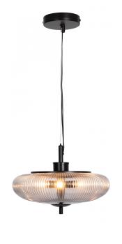 Ashwell Pendant Light with Ribbed Glass