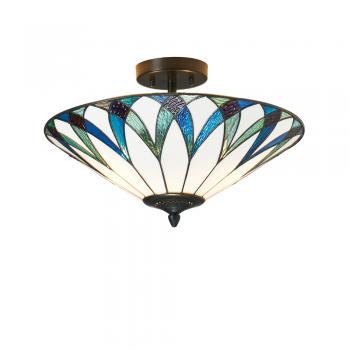 Allanton Tiffany Style Semi Flush