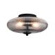 Ashwell Flush Light with Ribbed Glass